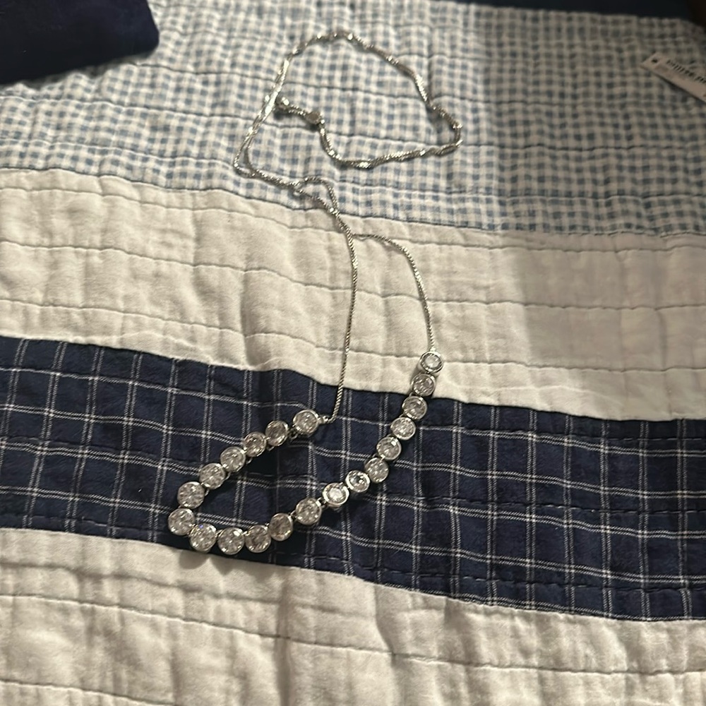 Henri Bendel “uptown slider necklace”. Adjustable. 20 gems. New